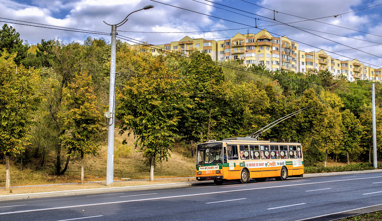 Кишинів, Škoda 14TrDT/6M № 3817 Кишинів, Škoda 14TrDT/6M № 3817