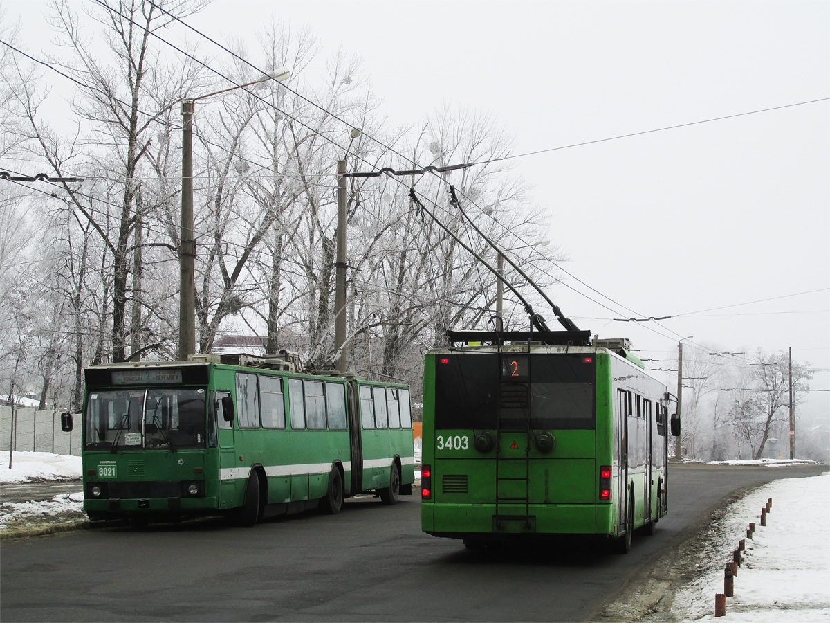 Харьков, ЛАЗ E183A1 № 3403; Харьков, ROCAR 217E № 3021