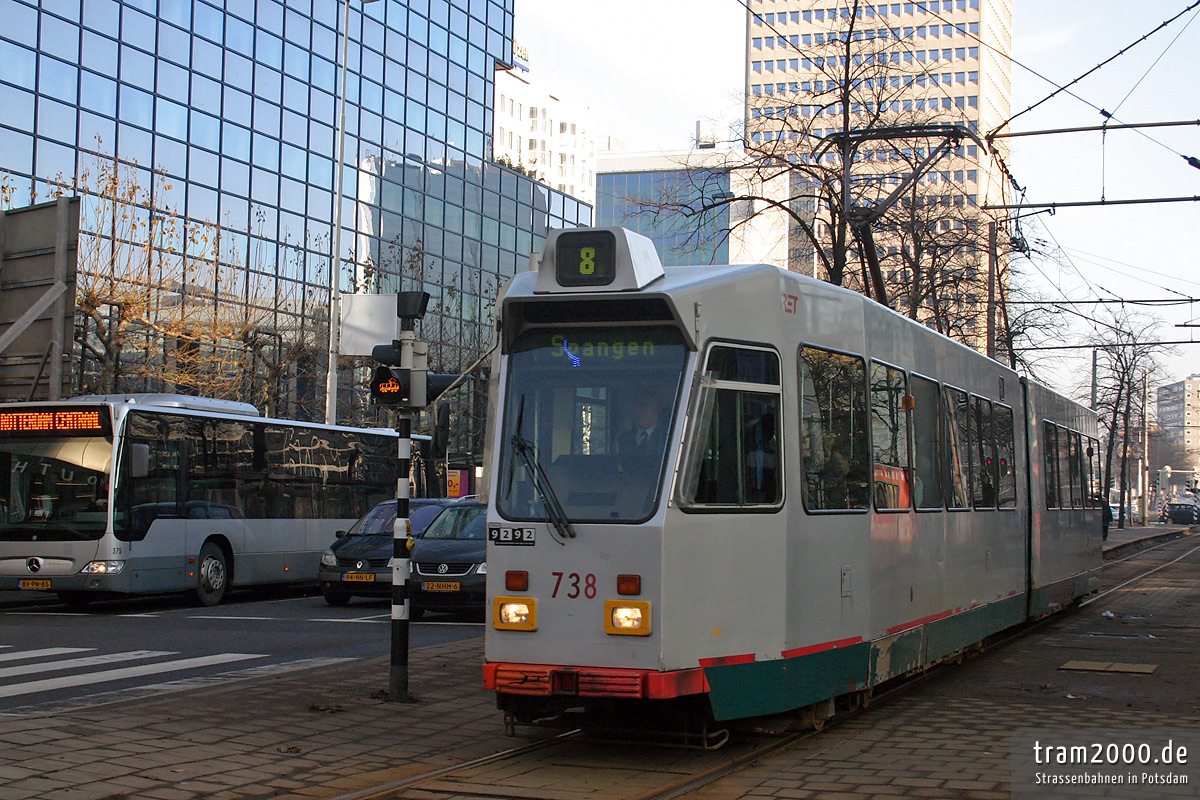 Роттердам, Duewag ZGT6 № 738