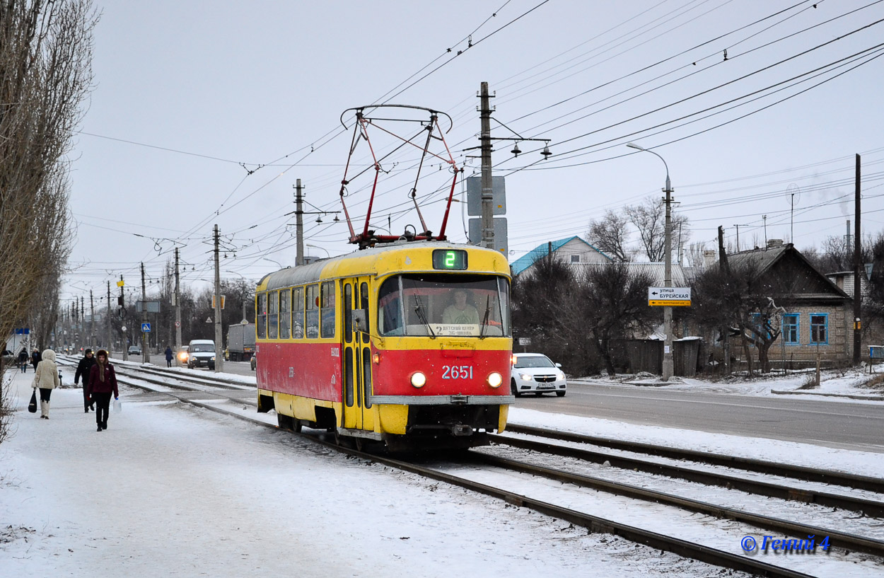 Волгоград, Tatra T3SU (двухдверная) № 2651