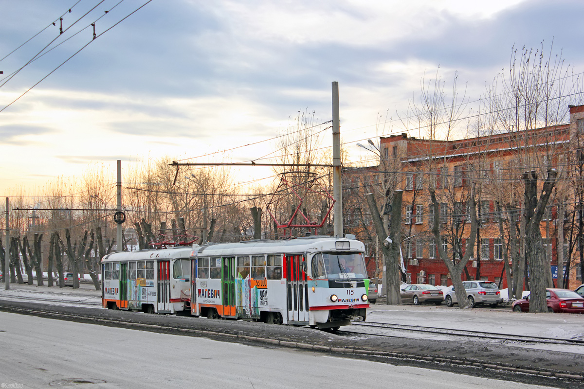 Екатеринбург, Tatra T3SU (двухдверная) № 075; Екатеринбург, Tatra T3SU (двухдверная) № 115