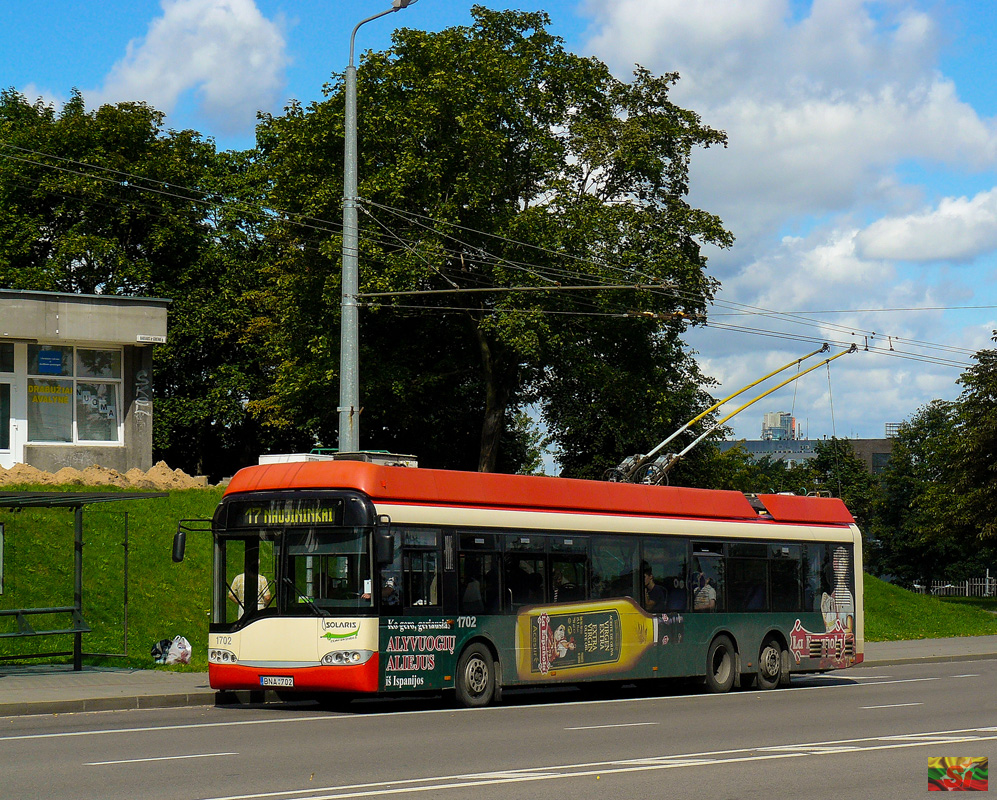 Вильнюс, Solaris Trollino II 15 AC № 1702