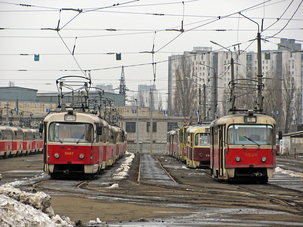 Киев, Tatra T3SUCS № 5687; Киев, Tatra T3SU № 5524