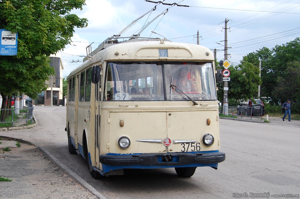 Крымский троллейбус, Škoda 9TrH27 № 3756