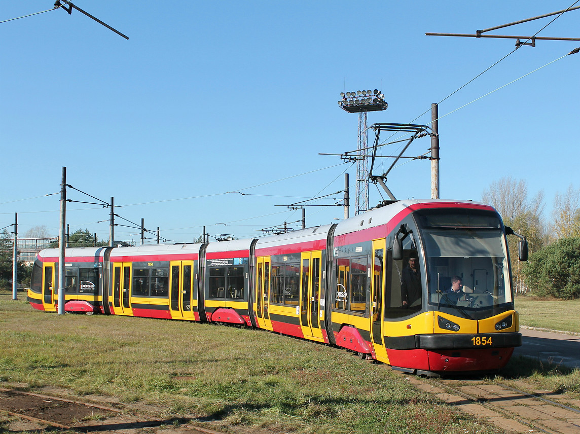 Lodz, PESA Tramicus 122N č. 1854; Lodz — Telefoniczna depot
