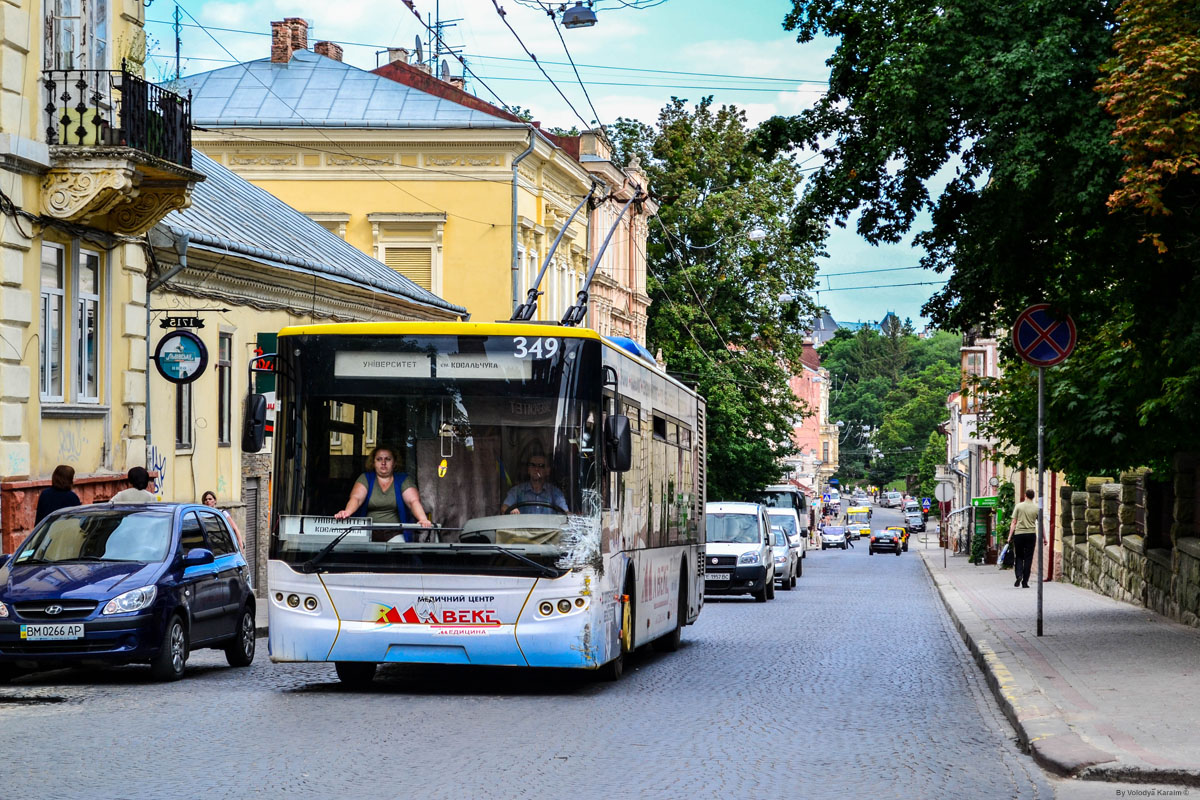 Черновцы, ЛАЗ E183D1 № 349