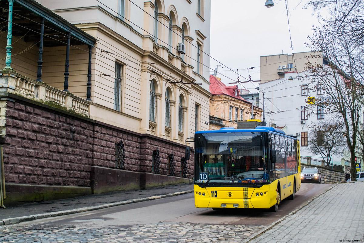 Львов, ЛАЗ E183D1 № 113