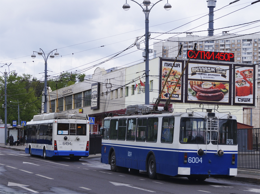 Moscow, Trolza-5265.00 “Megapolis” # 6494; Moscow, Nizhtroll (ZiU-682G) # 6004 Moscow, Trolza-5265.00 “Megapolis” # 6494; Moscow, Nizhtroll (ZiU-682G) # 6004