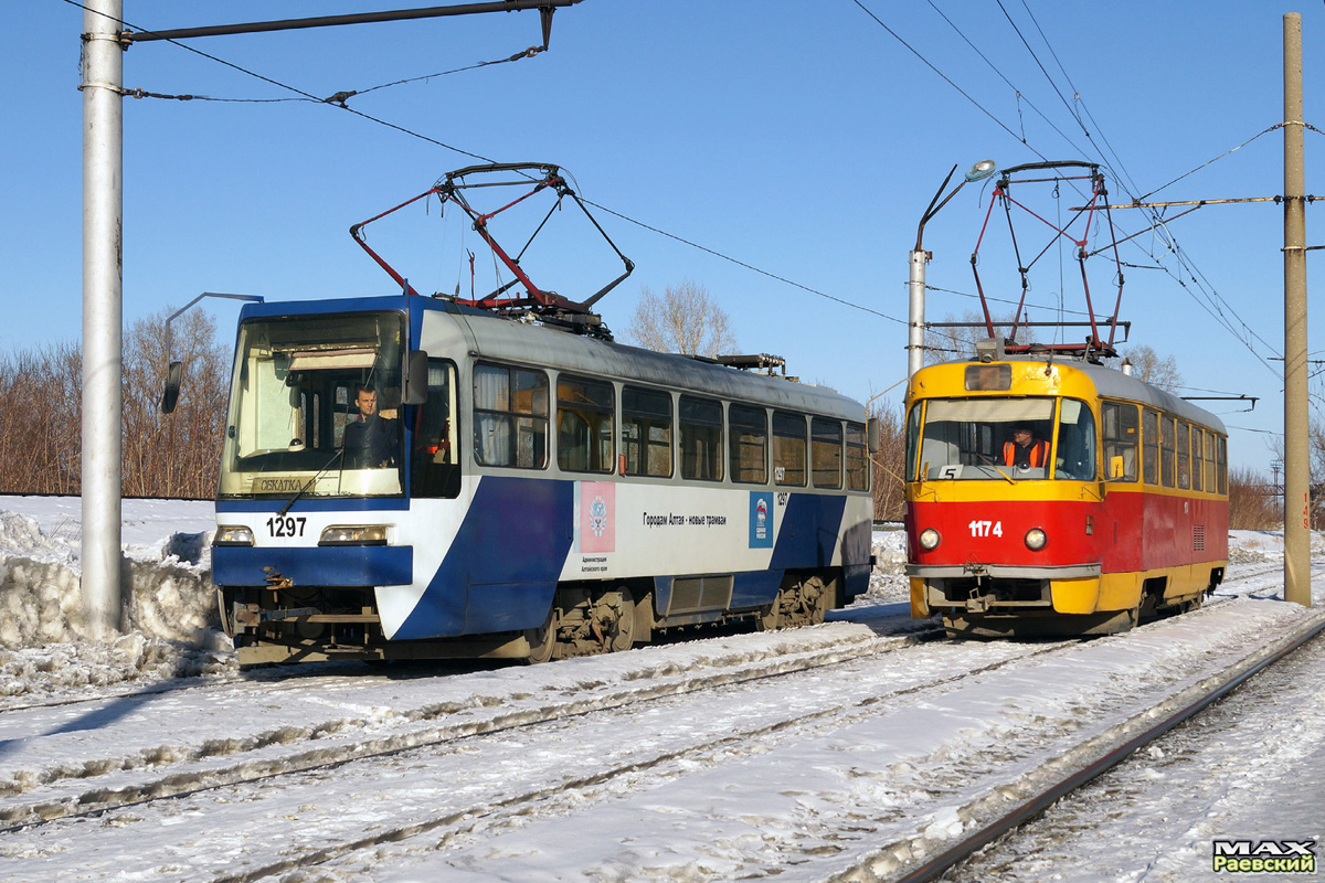 Barnaul, Tatra TB4D GOH Barnaul nr. 1297; Barnaul, Tatra T3SU nr. 1174