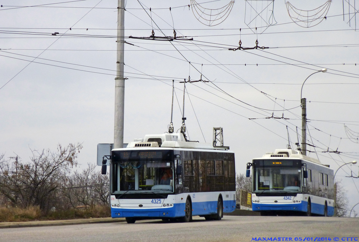 Крымский троллейбус, Богдан Т70110 № 4325; Крымский троллейбус, Богдан Т70110 № 4342