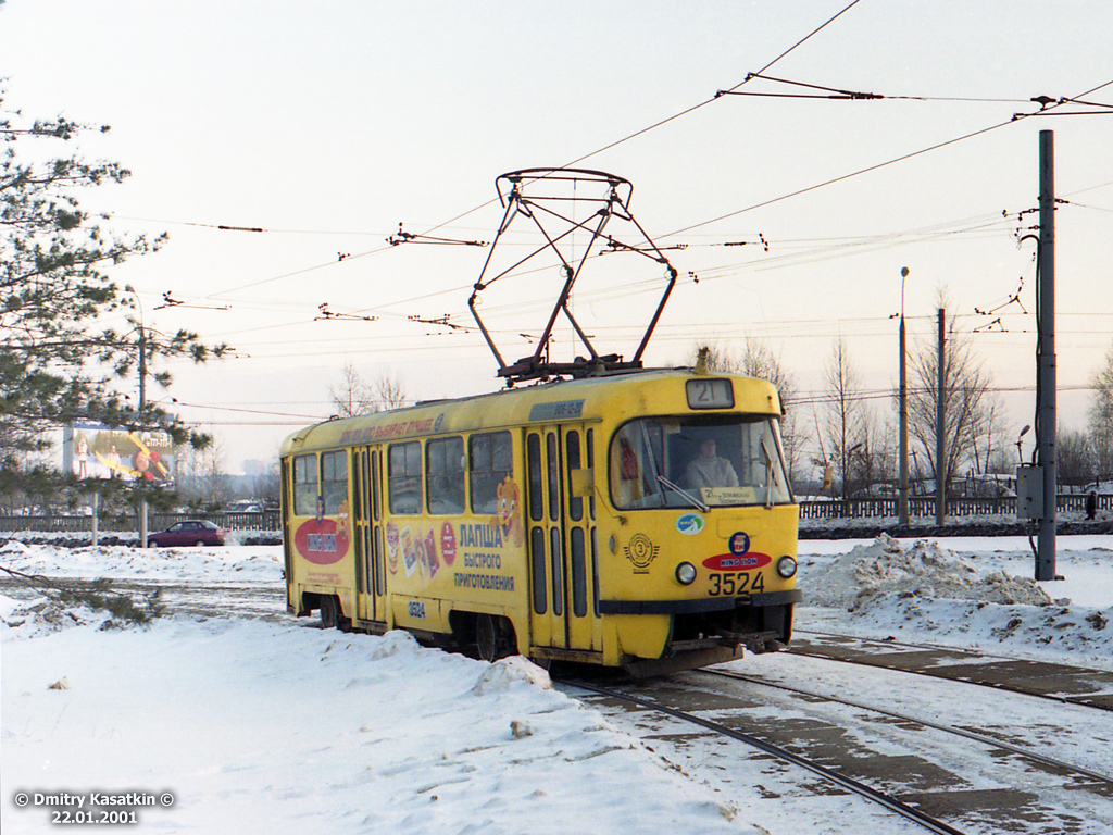 Moscow, Tatra T3SU № 3524