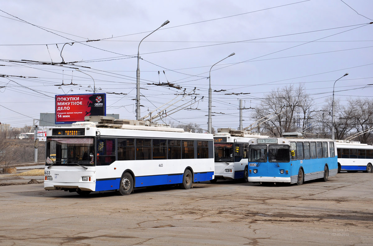 Volgográd, ZiU-682 (VZSM) — 4443; Volgográd, Trolza-5275.03 “Optima” — 4633