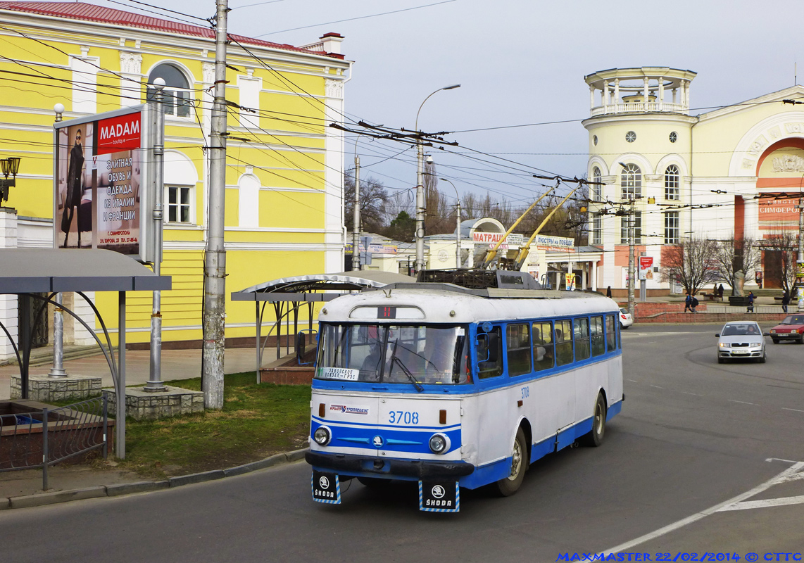 Крымский троллейбус, Škoda 9TrH27 № 3708