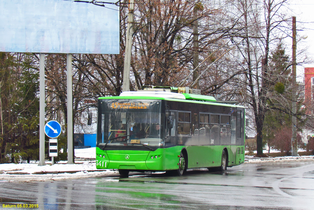 Харьков, ЛАЗ E183A1 № 3411