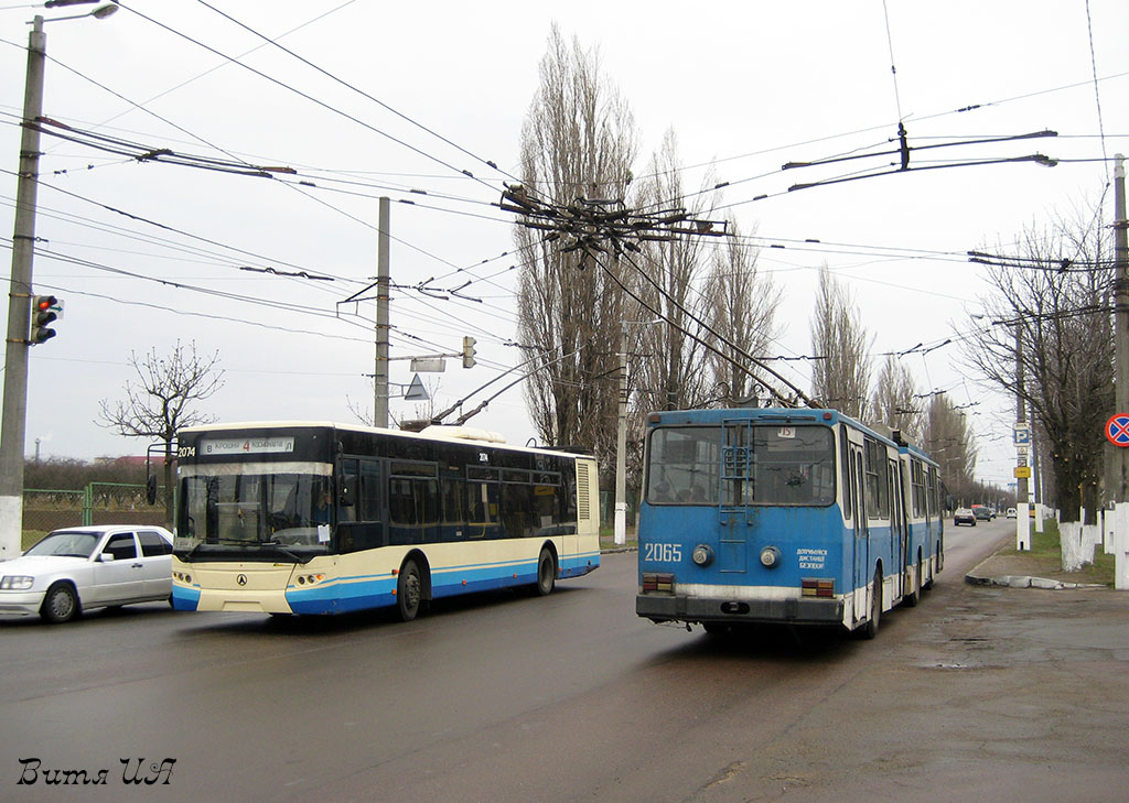 Житомир, ЛАЗ E183D1 № 2074; Житомир, ЮМЗ Т1 № 2065