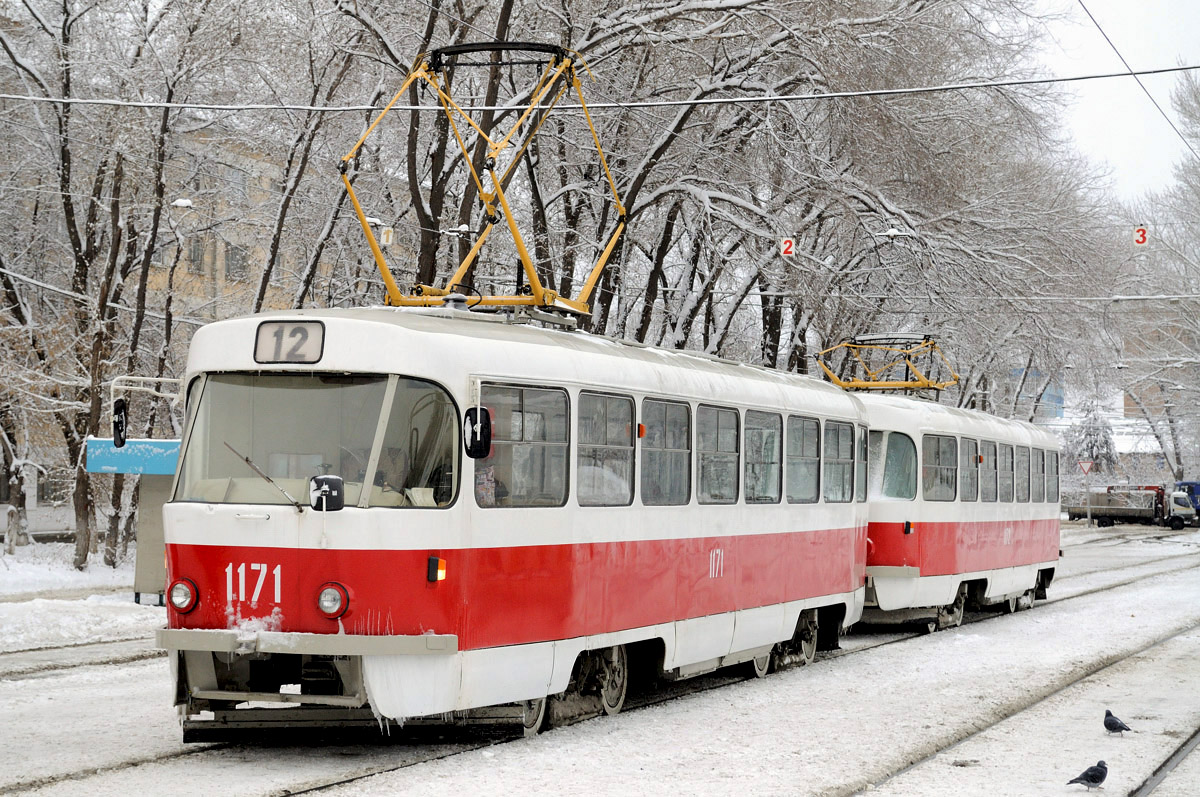 Самара, Tatra T3SU (двухдверная) № 1171; Самара — Конечные станции и кольца (трамвай)