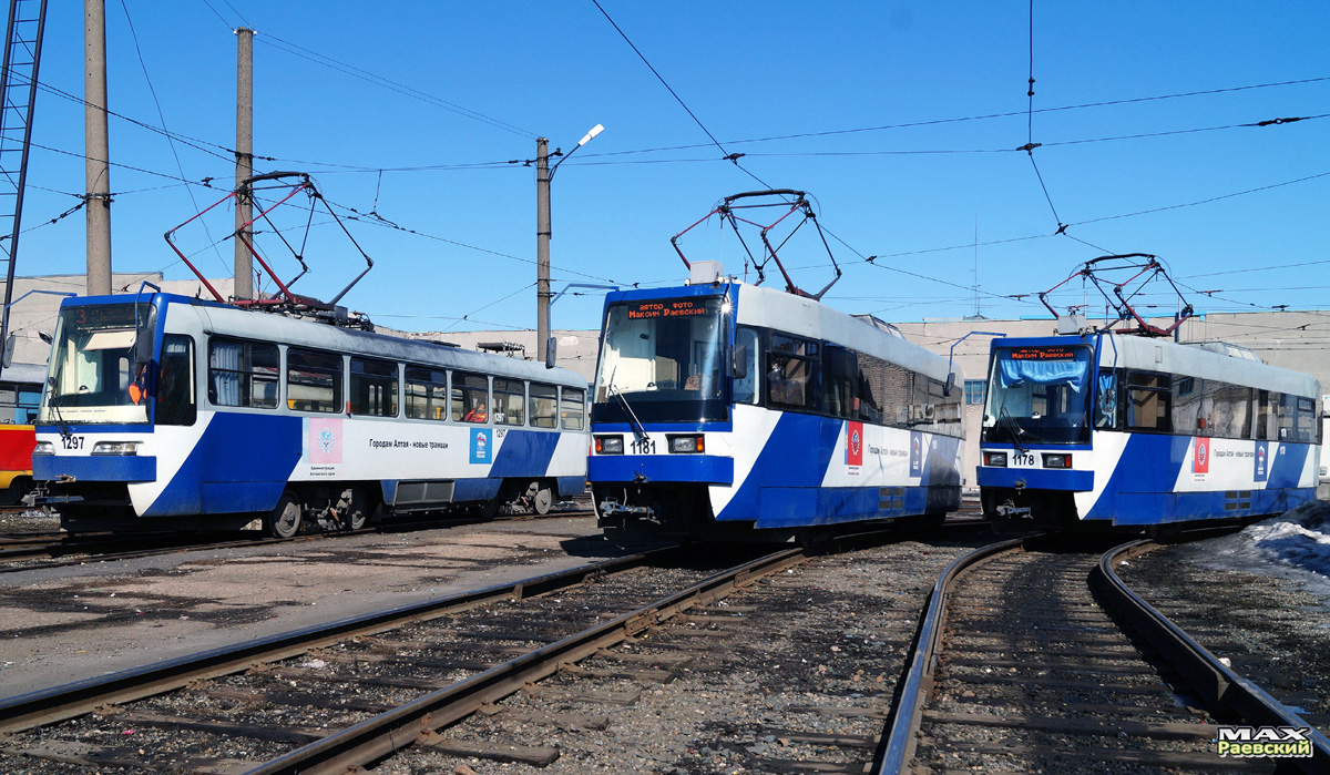 Barnaula, Tatra TB4D GOH Barnaul № 1297; Barnaula, Tatra B3DM GOH Barnaul № 1181; Barnaula, Tatra B3DM GOH Barnaul № 1178