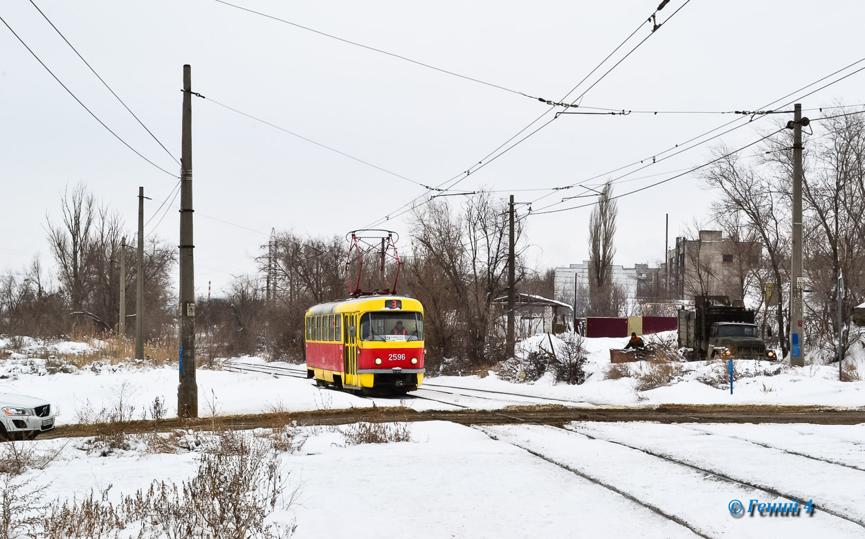 Волгоград, Tatra T3SU (двухдверная) № 2596