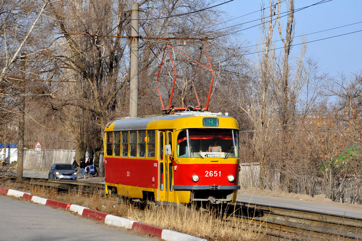 Волгоград, Tatra T3SU (двухдверная) № 2651