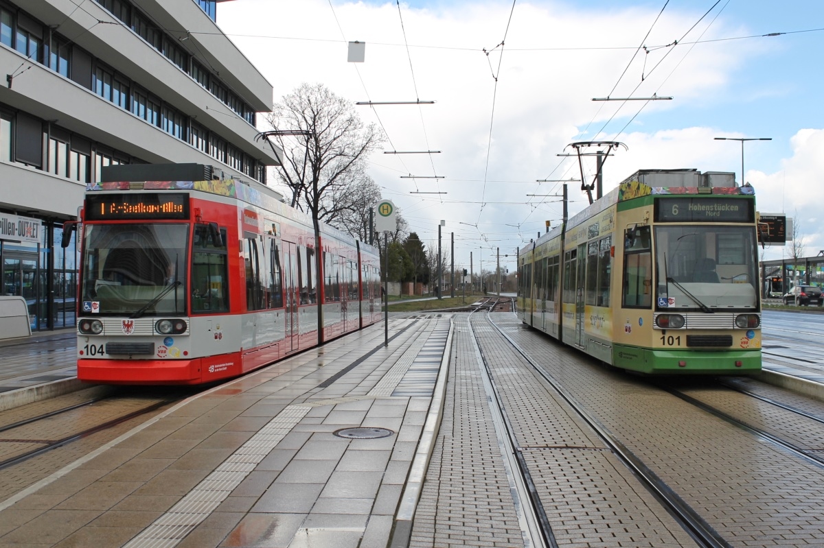 Brandenburg an der Havel, Duewag MGT6D — 104; Brandenburg an der Havel, Duewag MGT6D — 101