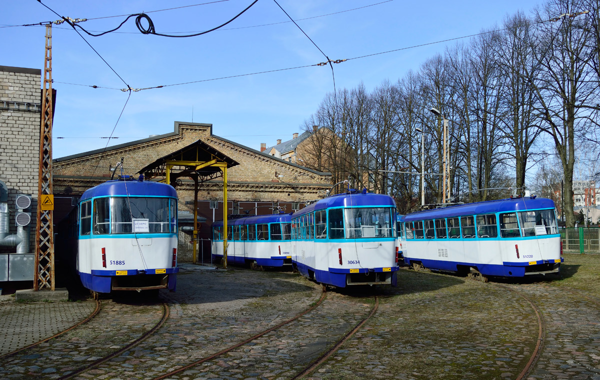 Riia, Tatra T3A № 51885; Riia, Tatra T3A № 30634; Riia, Tatra T3A № 51220