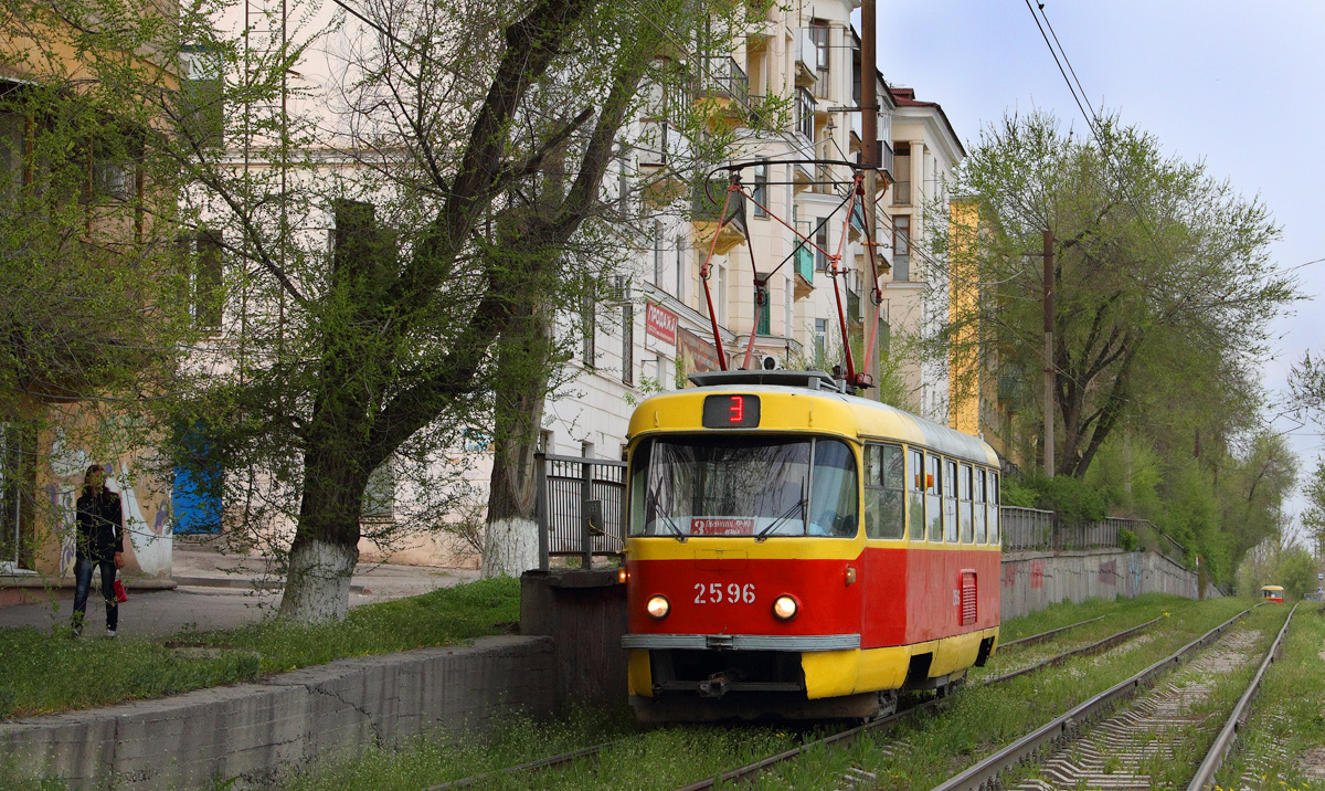 Волгоград, Tatra T3SU (двухдверная) № 2596
