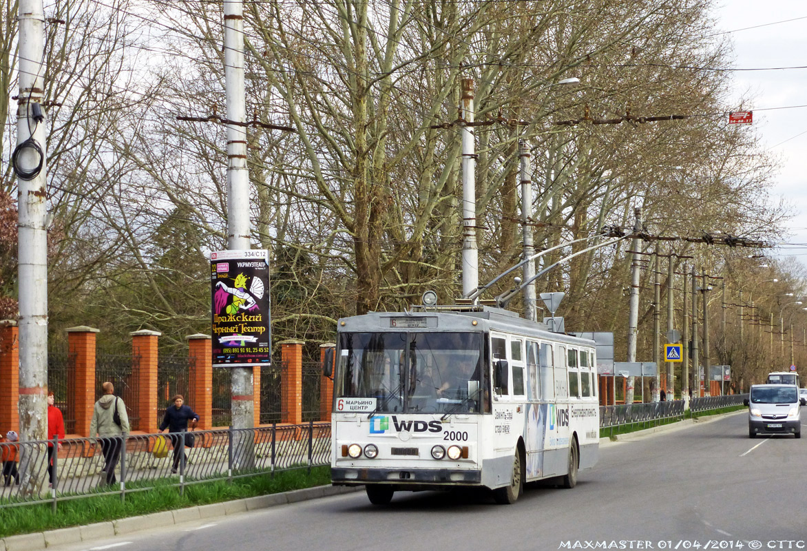 Крымский троллейбус, Škoda 14Tr02/6 № 2000