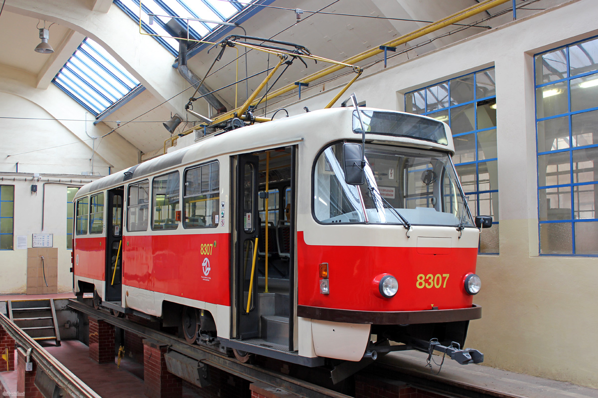 Прага, Tatra T3R.P № 8307; Прага — Трамвайные депо