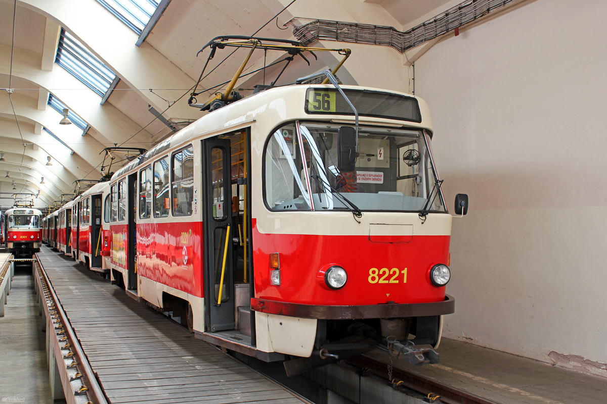 Прага, Tatra T3R.P № 8221; Прага — Трамвайные депо Прага, Tatra T3R.P № 8221; Прага — Трамвайные депо