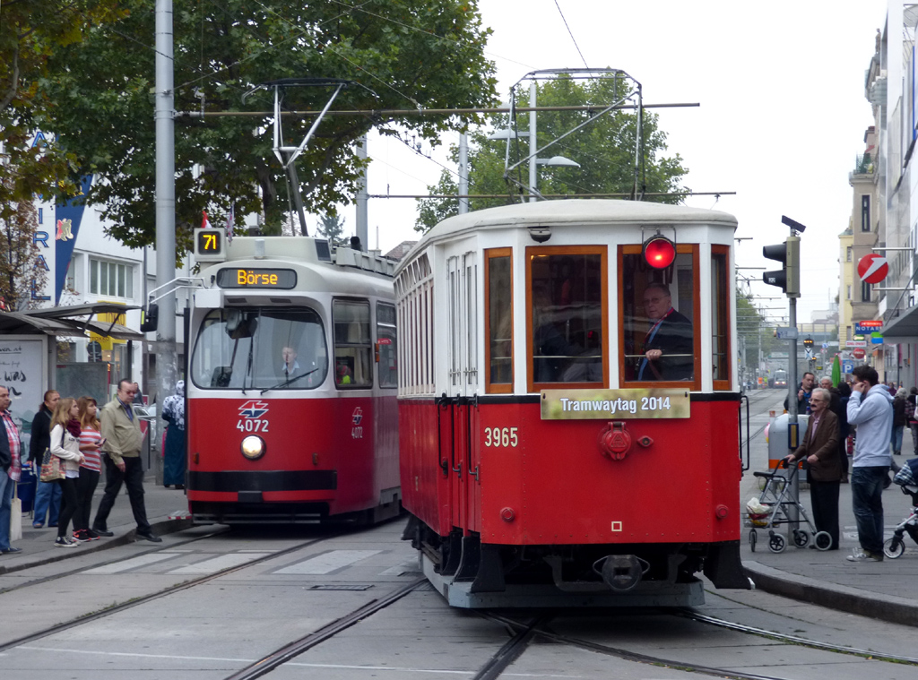 Вена, Simmering Type  k5 № 3965; Вена, SGP Type E2 № 4072; Вена — Tramwaytag 2014