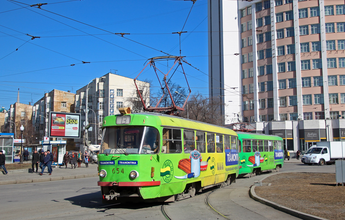 Екатеринбург, Tatra T3SU № 654