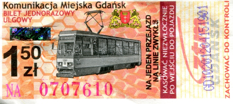 Гданьск — Проездные документы