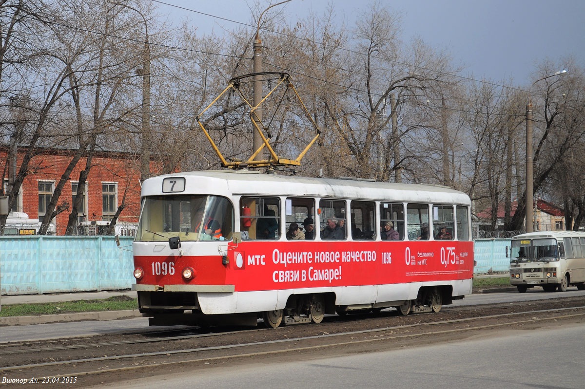 Самара, Tatra T3SU (двухдверная) № 1096