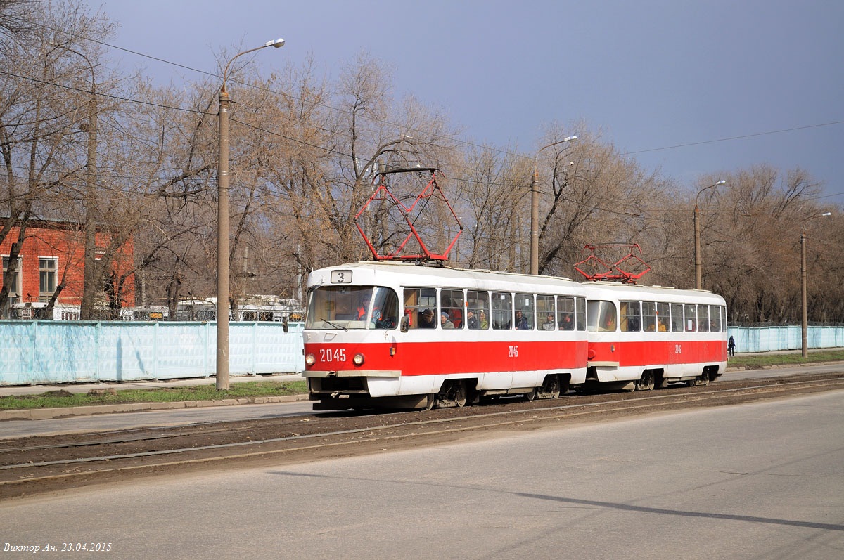 Самара, Tatra T3SU (двухдверная) № 2045 Самара, Tatra T3SU (двухдверная) № 2045