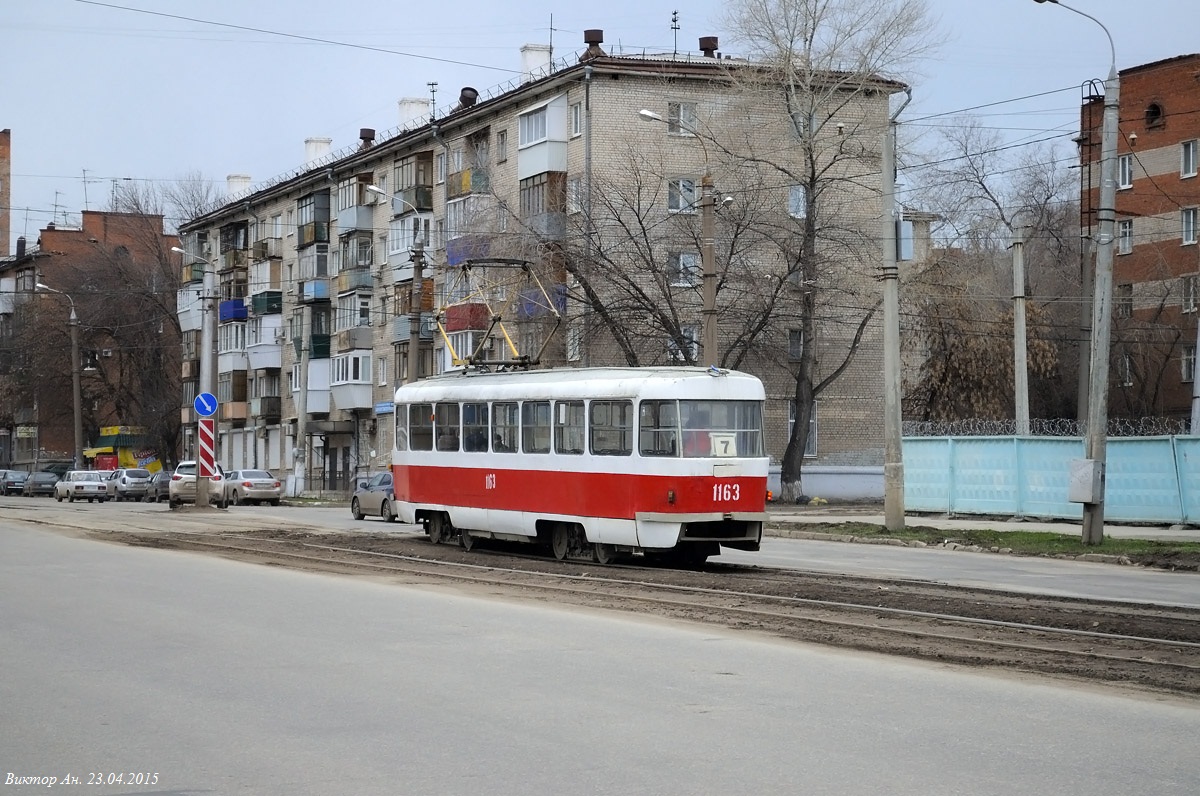 Самара, Tatra T3SU (двухдверная) № 1163