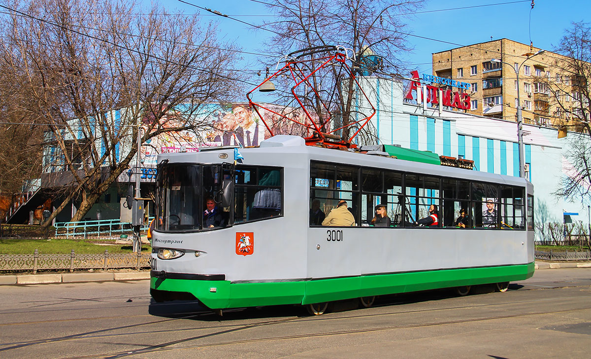 Москва, 71-135 (ЛМ-2000) № 3001; Москва — Парад к 116-летию трамвая 11 апреля 2015