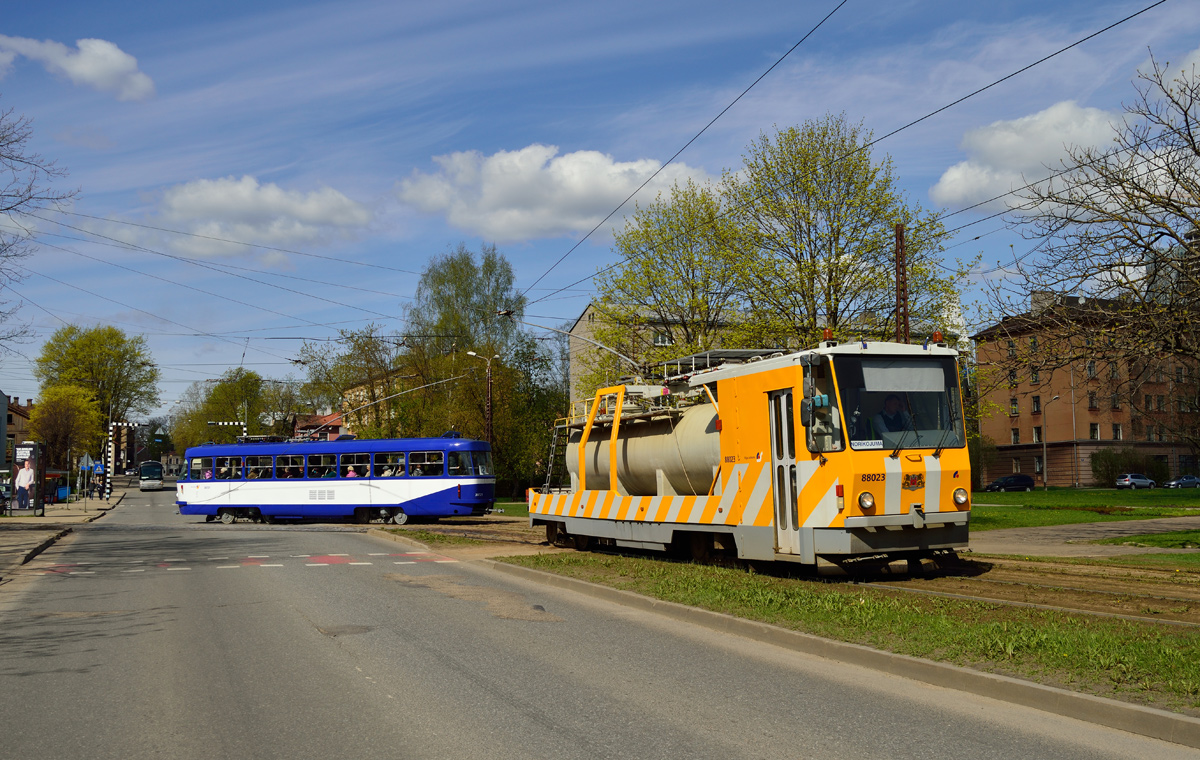 Рига, Tatra T6B5SU № 88023; Рига, Tatra T3A № 30721
