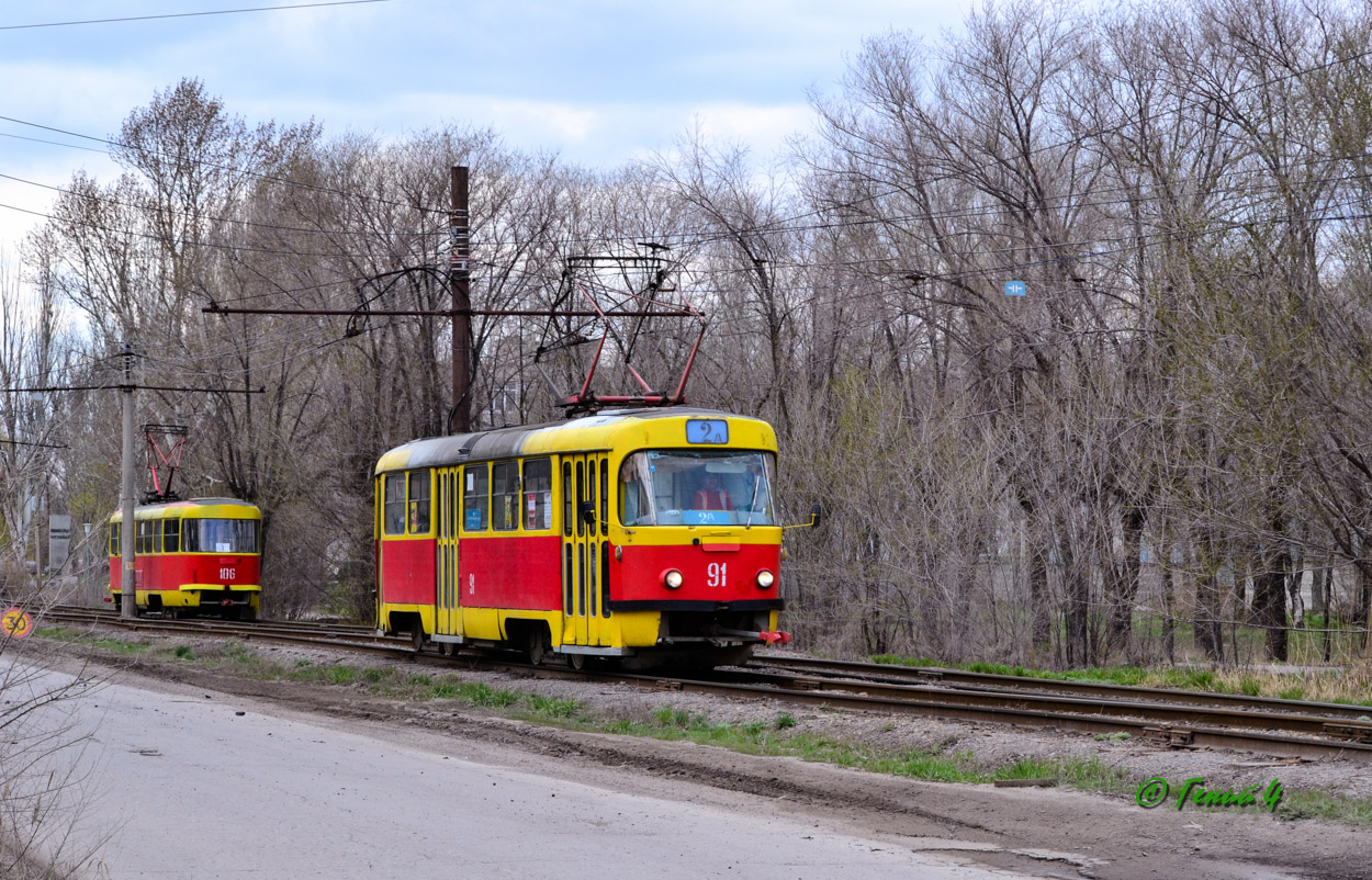 Волжский, Tatra T3SU № 91