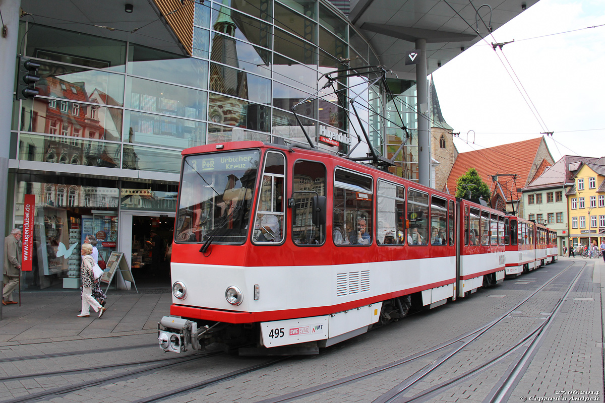 Эрфурт, Tatra KT4DM № 495; Эрфурт — Тройники Tatra KT4D+KT4D+KT4D