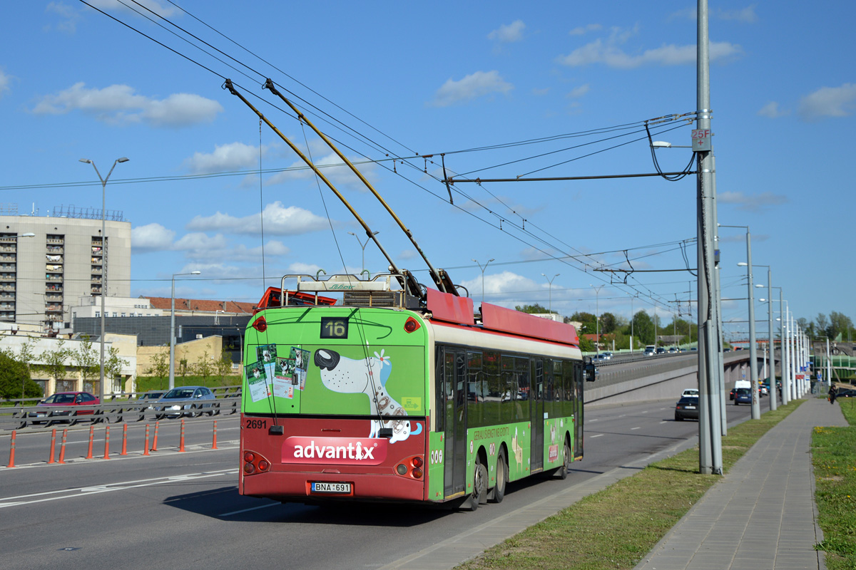 Вильнюс, Solaris Trollino II 15 AC № 2691