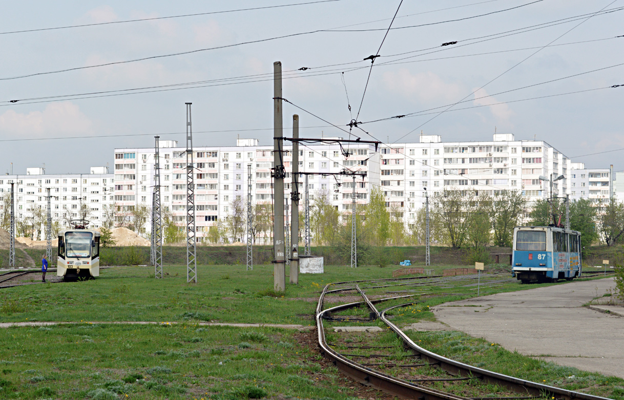 Старый Оскол, 71-619КТ № 103; Старый Оскол, 71-605 (КТМ-5М3) № 87; Старый Оскол — Трамвайная сеть и инфраструктура