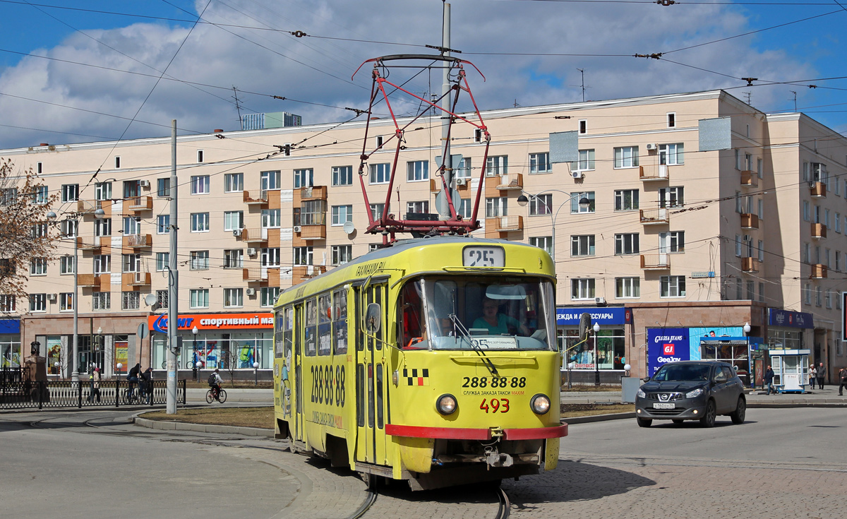Екатеринбург, Tatra T3SU (двухдверная) № 493