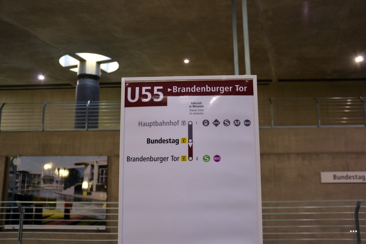 Берлин — U-Bahn — линия U55; Берлин — Схемы