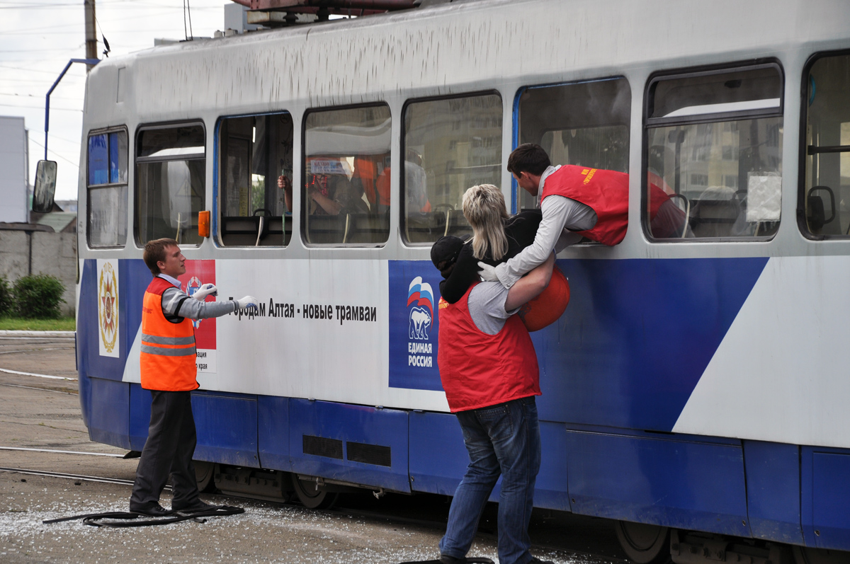 Барнаул — Учения по чрезвычайным ситуациям на транспорте 2015 г.