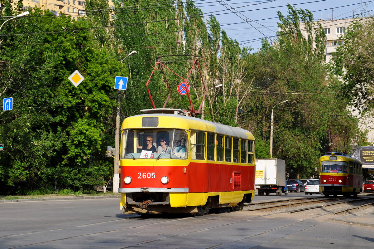 Волгоград, Tatra T3SU (двухдверная) № 2605