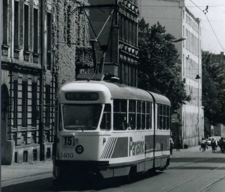 Лодзь, Konstal 803N № 3480; Лодзь — Старые фотографии Лодзь, Konstal 803N № 3480; Лодзь — Старые фотографии