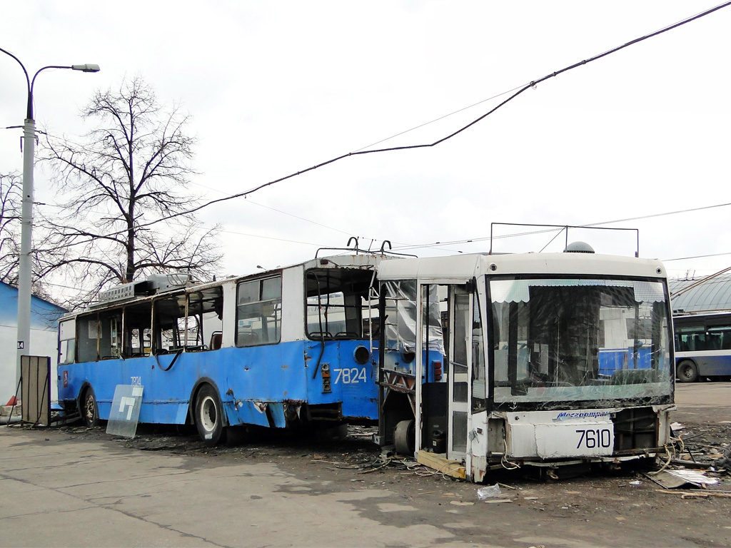 Москва, АКСМ 101ПС № 7824; Москва, Тролза-6206.00 «Мегаполис» № 7610