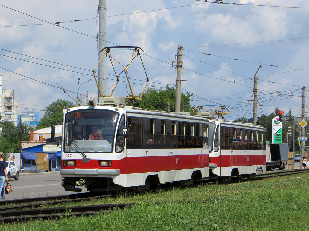 Самара, 71-405 № 1077; Самара — Конечные станции и кольца (трамвай)