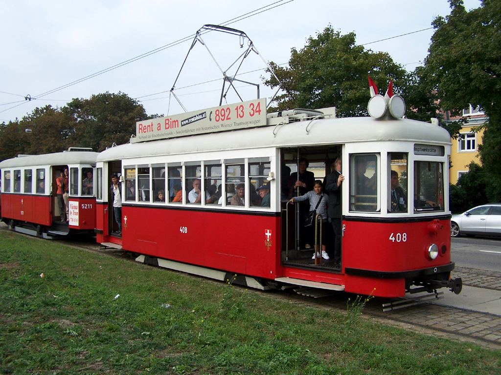 Вена, Lohner Type T1 № 408; Вена — Tramwaytag 2009