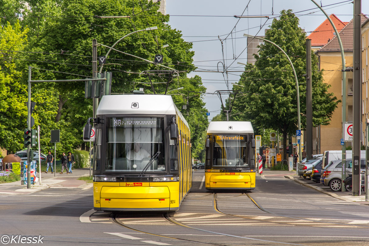 Берлин, Bombardier Flexity Berlin (GT8-08ZR/F8Z) № 9014; Берлин, Bombardier Flexity Berlin (GT6-08ZR/F6Z) № 4024